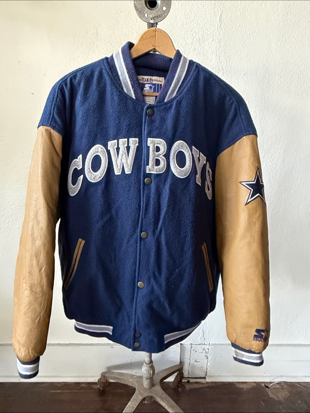 Vintage 90s Dallas Cowboys NFL Starter Varsity Jacket Size XL